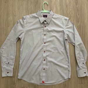 MENS SLIM FIT SIZE LARGE UNTUCK IT DRESS SHIRT